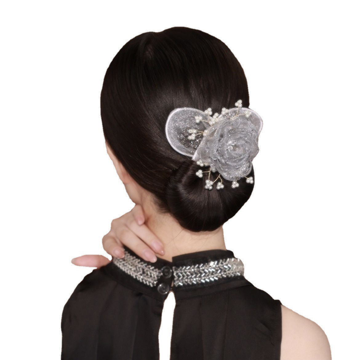 Flower Pearls Easy Updo Hairstyle Maker Twist Clips