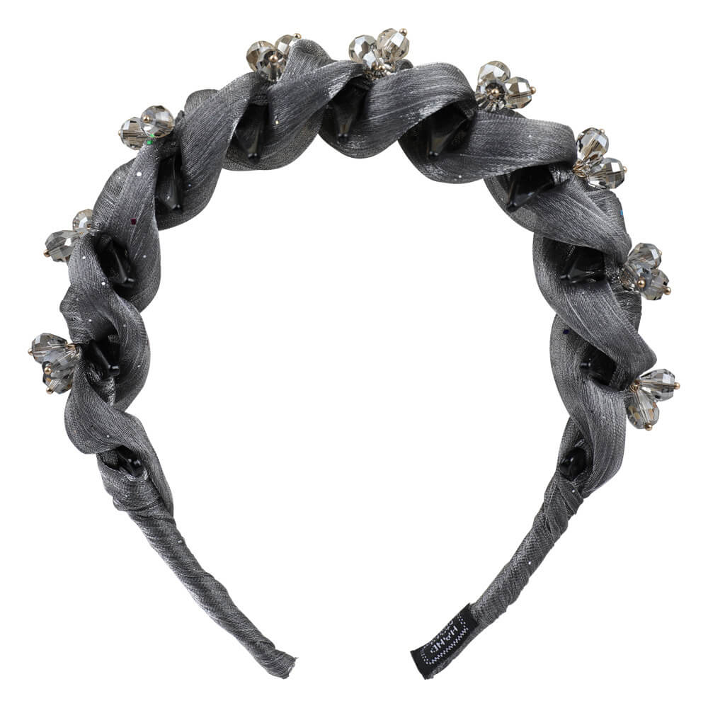 Handmade Organza Crystal Claw Headband