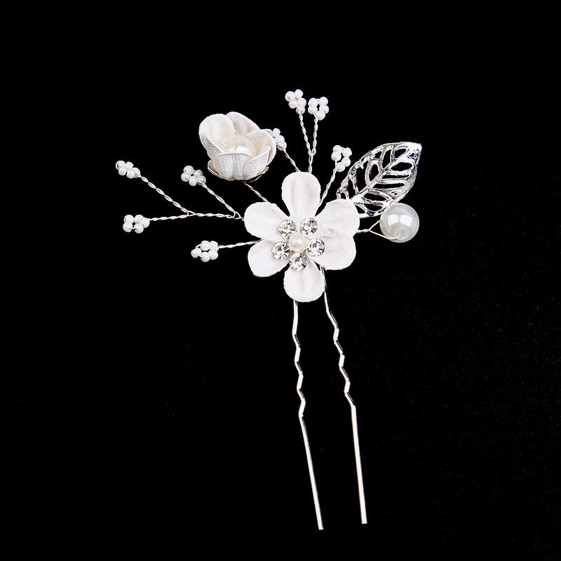 Wedding Bridal Silver Leaves Flower Hair Combs