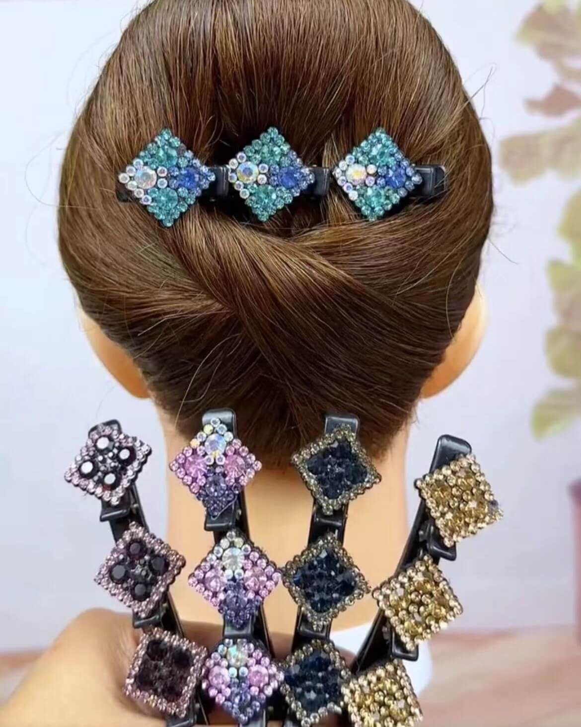 Cute Diamond Hair Claw Clips for Long Hair Styling Sectioning
