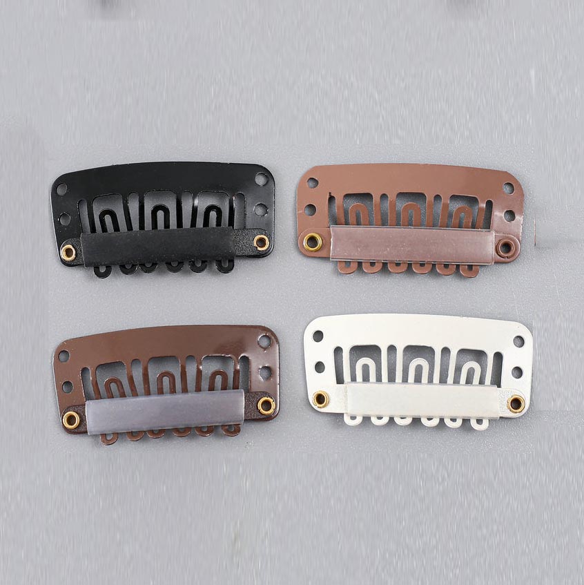 4PCs Metal Snap Clips for Hair Extensions DIY Clips