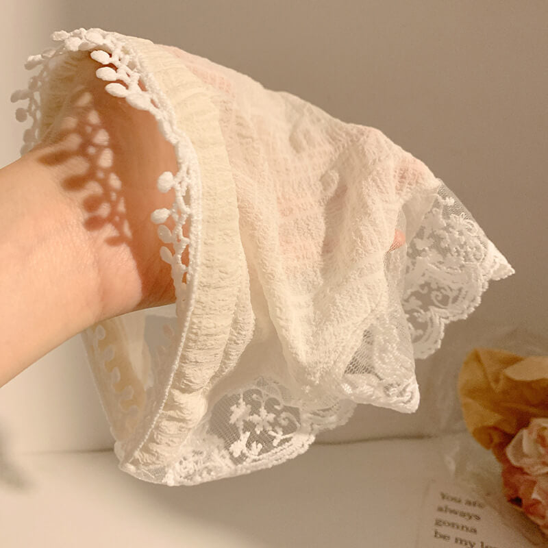 French Triangle Lace headband and headscarf