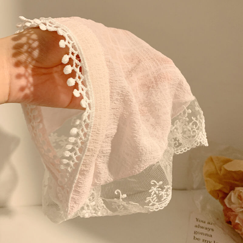 French Triangle Lace headband and headscarf