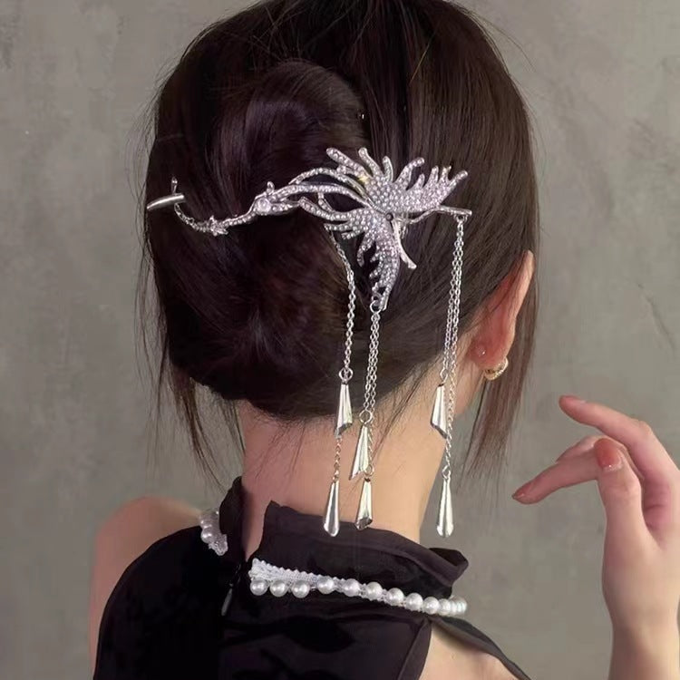 Butterfly Tassel Twist Hair Claw Clip
