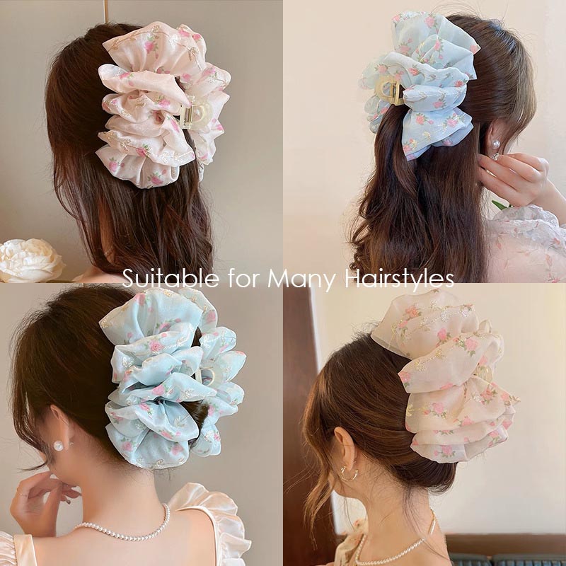 Cloud Bow Bubble Clips Bow Hair Claw