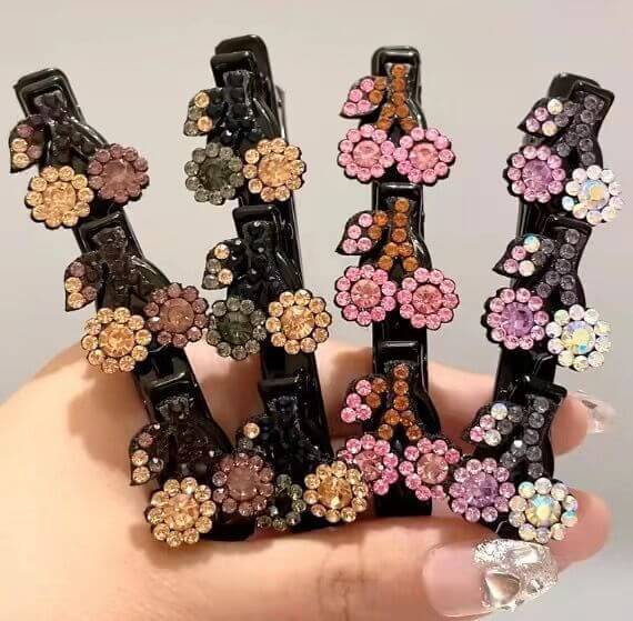 Cute Diamond Hair Claw Clips for Long Hair Styling Sectioning