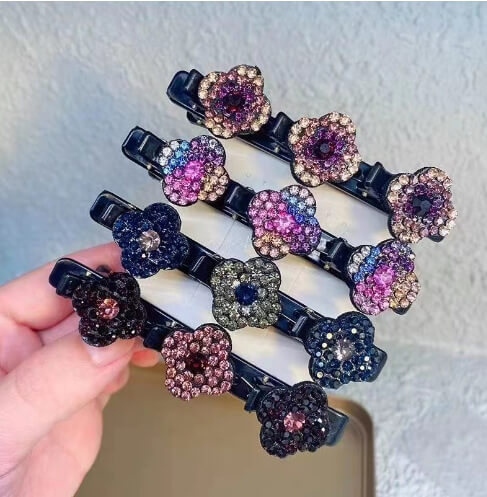 Cute Diamond Hair Claw Clips for Long Hair Styling Sectioning