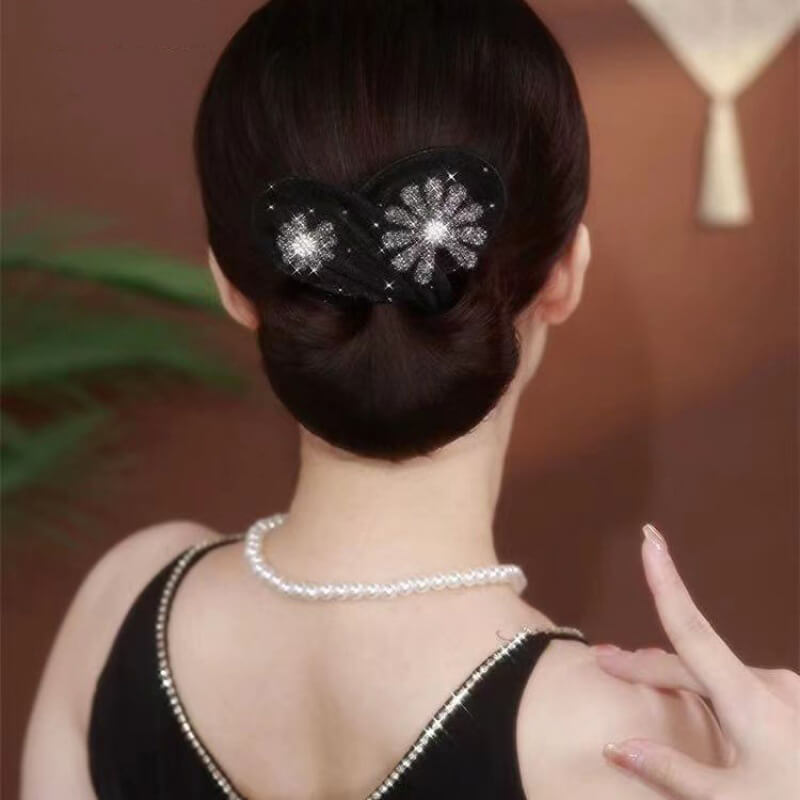 Cute Flowers Hairstyle Bun Tool Twist Hair Clips