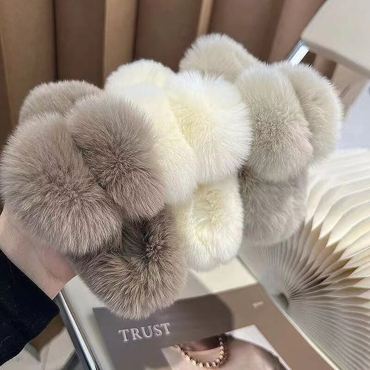 Cute Large Fuzzy Hair Claw Clip for Thick Thin Hair