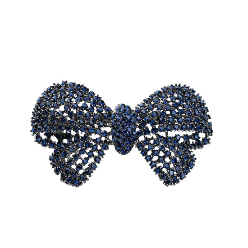 French Design Handmade Diamond Bow Hair Barrettes