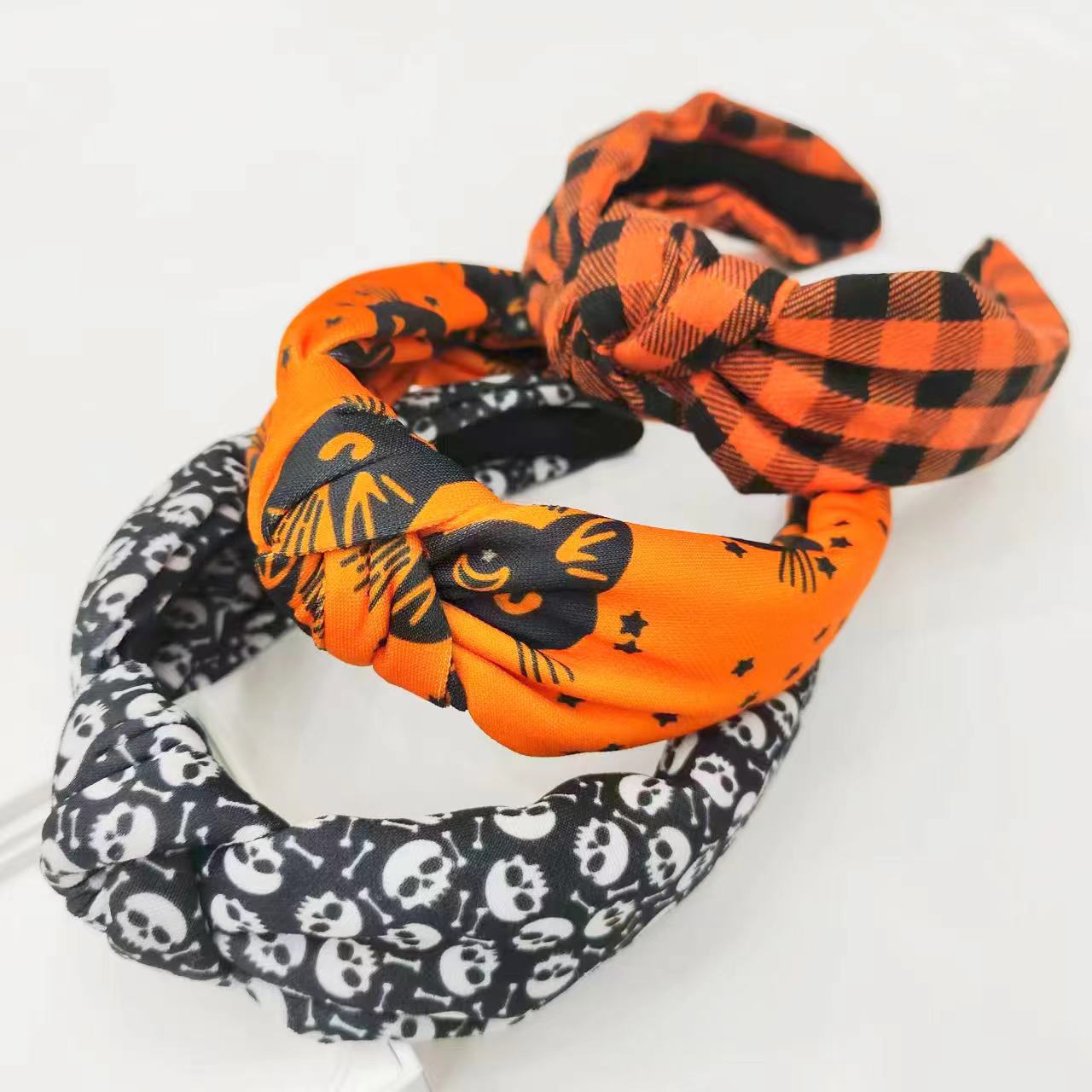 Halloween Plaid Skull Ghost Holiday Party Headband