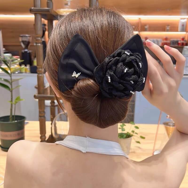Handmade Camellia Ponytail Hairstyle Twist Hair Clips
