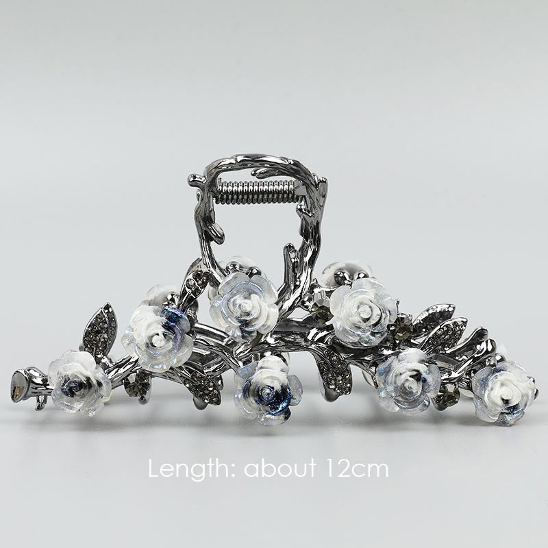 Handmade Large Size Camellia Hair Claw for Thick Hair