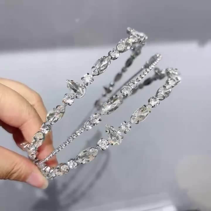 Handmade Luxury Multi-layered Crtstal Headband