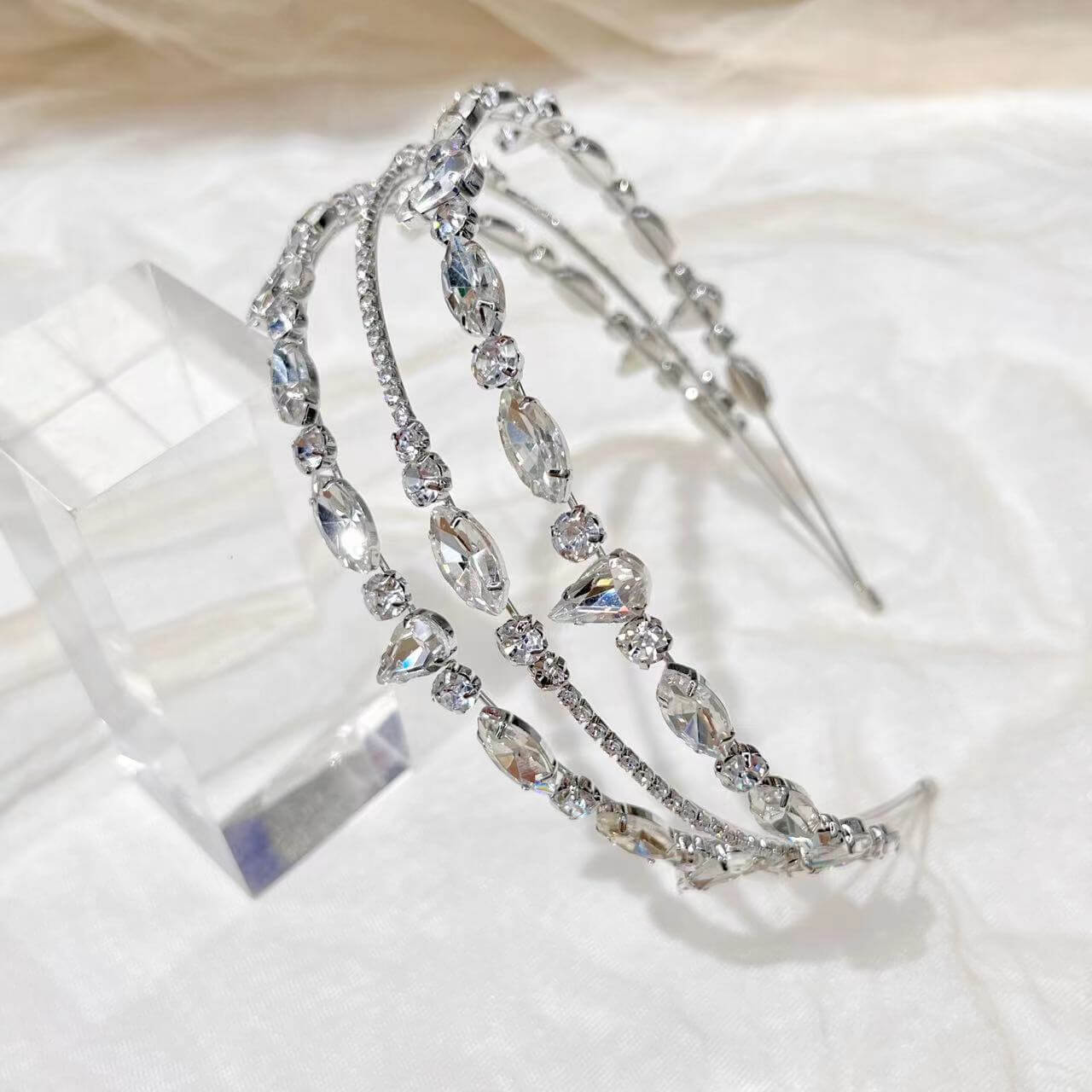 Handmade Luxury Multi-layered Crtstal Headband