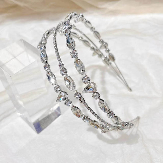Handmade Luxury Multi-layered Crtstal Headband