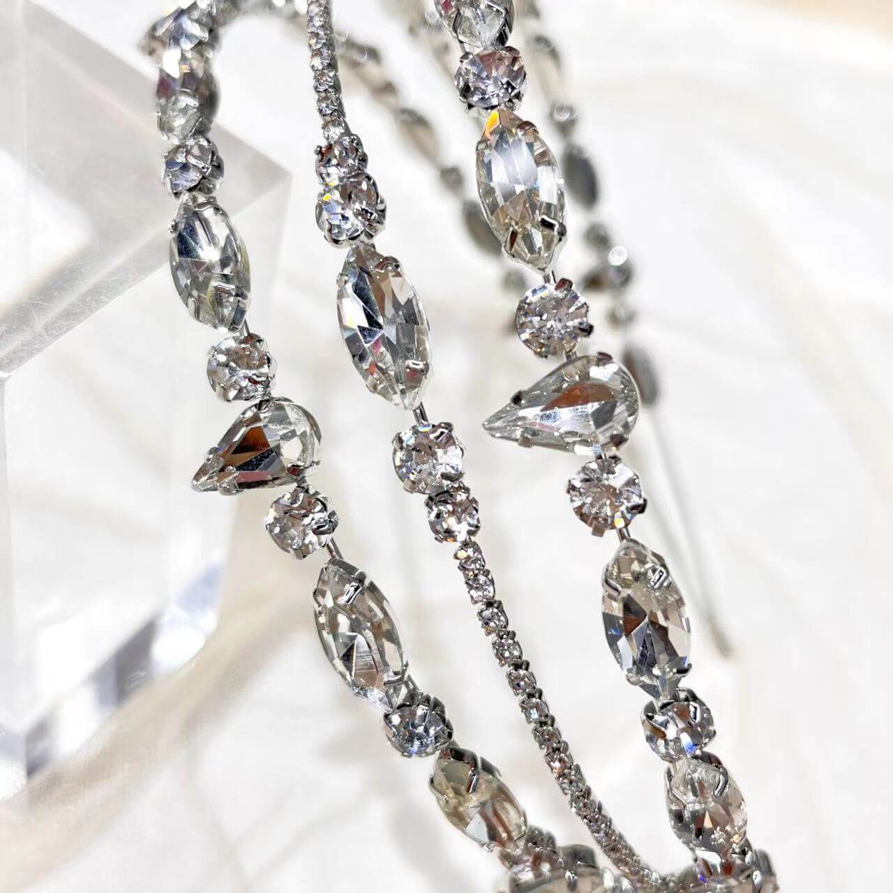 Handmade Luxury Multi-layered Crtstal Headband