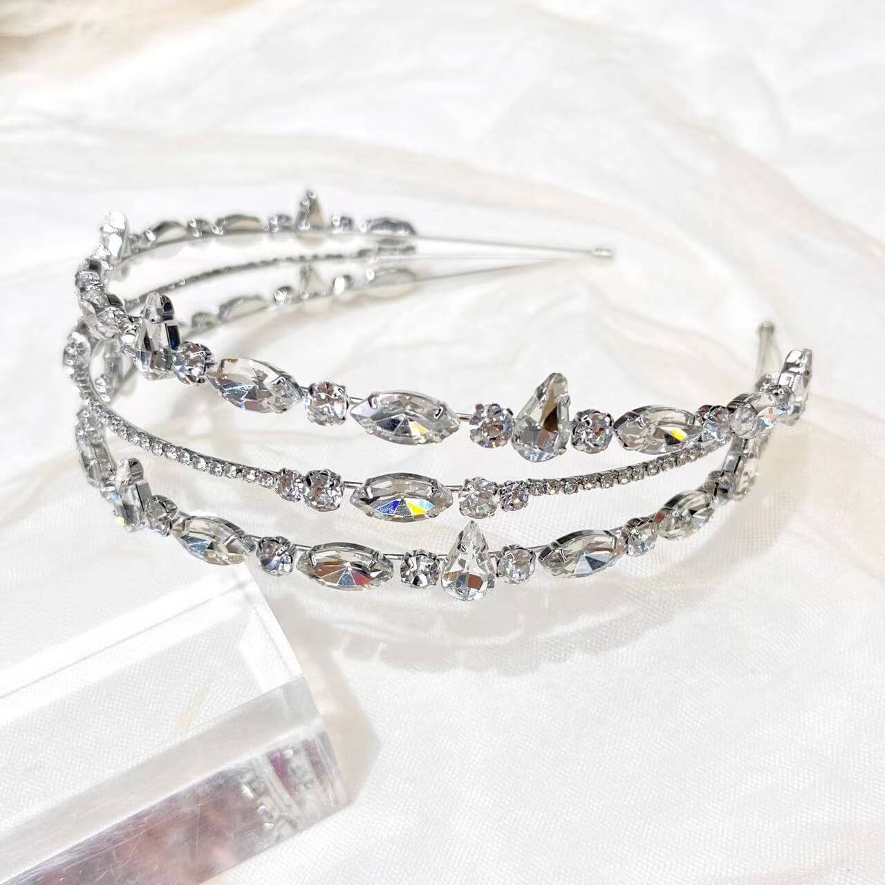 Handmade Luxury Multi-layered Crtstal Headband