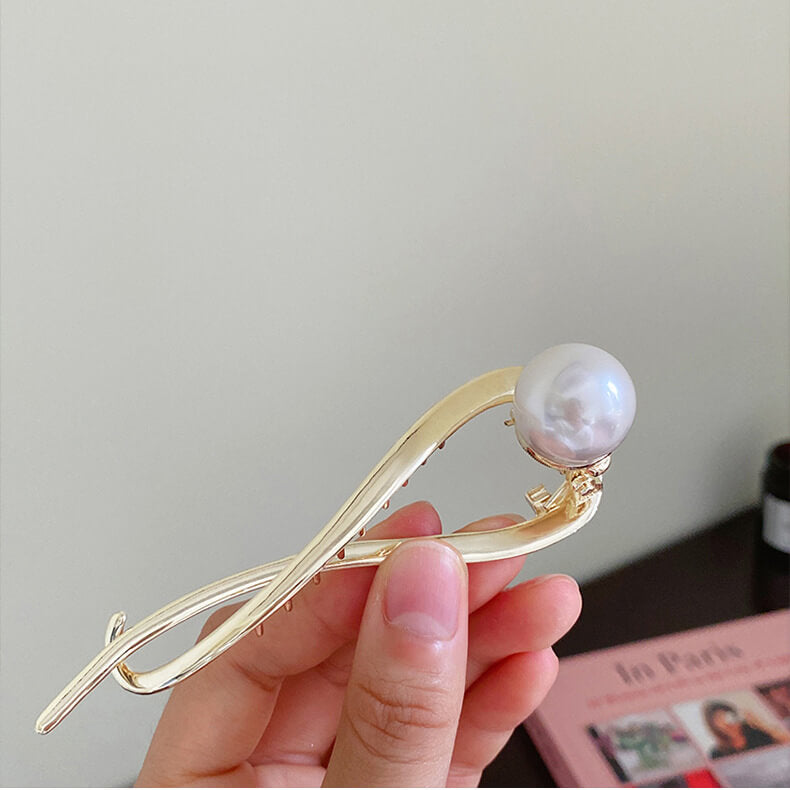 Handmade Pearl Updo Hairstyle Twist Hair Clips