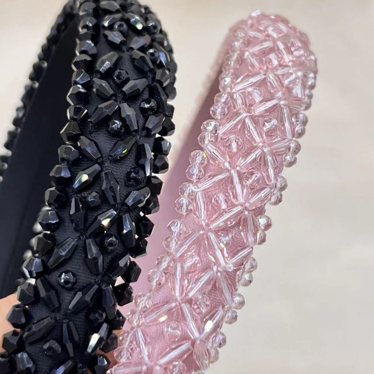 High End Handmade Crystal Bead Headband