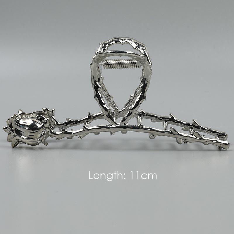 Large Size Rose Hair Claw for Thick Hair