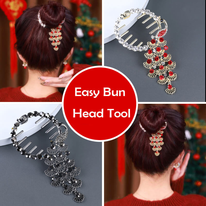Peacock Easy Bun Hairstyle Maker DIY Bun Tool