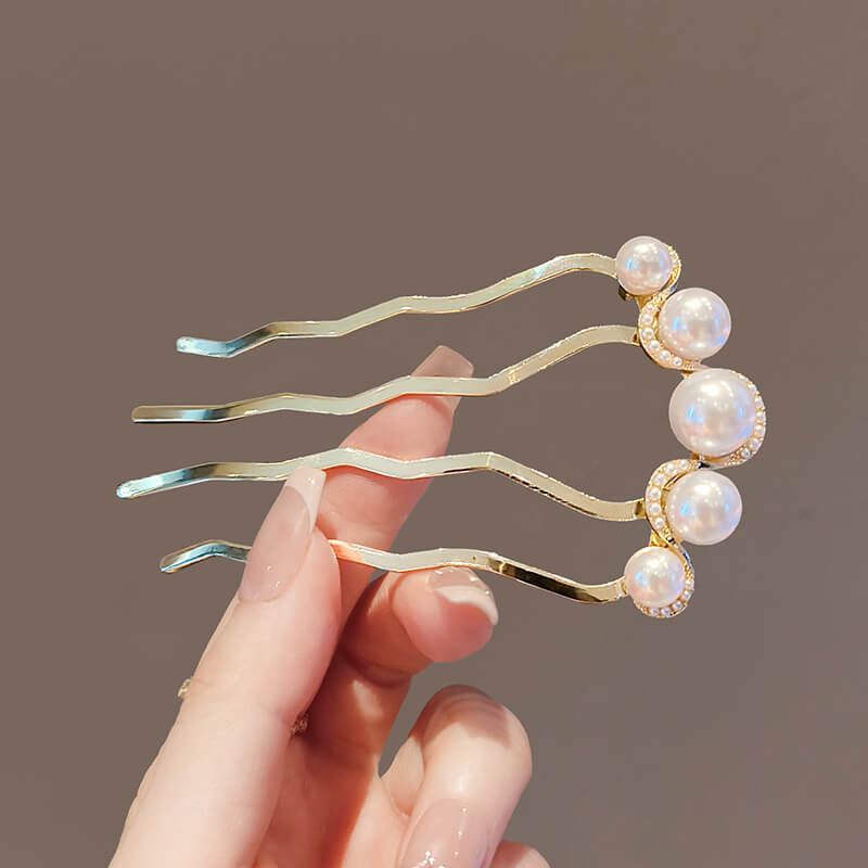 Pearl Hair Pins Combs French Twist Updo Tools