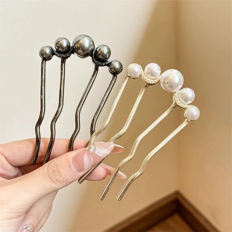Pearl Hair Pins Combs French Twist Updo Tools