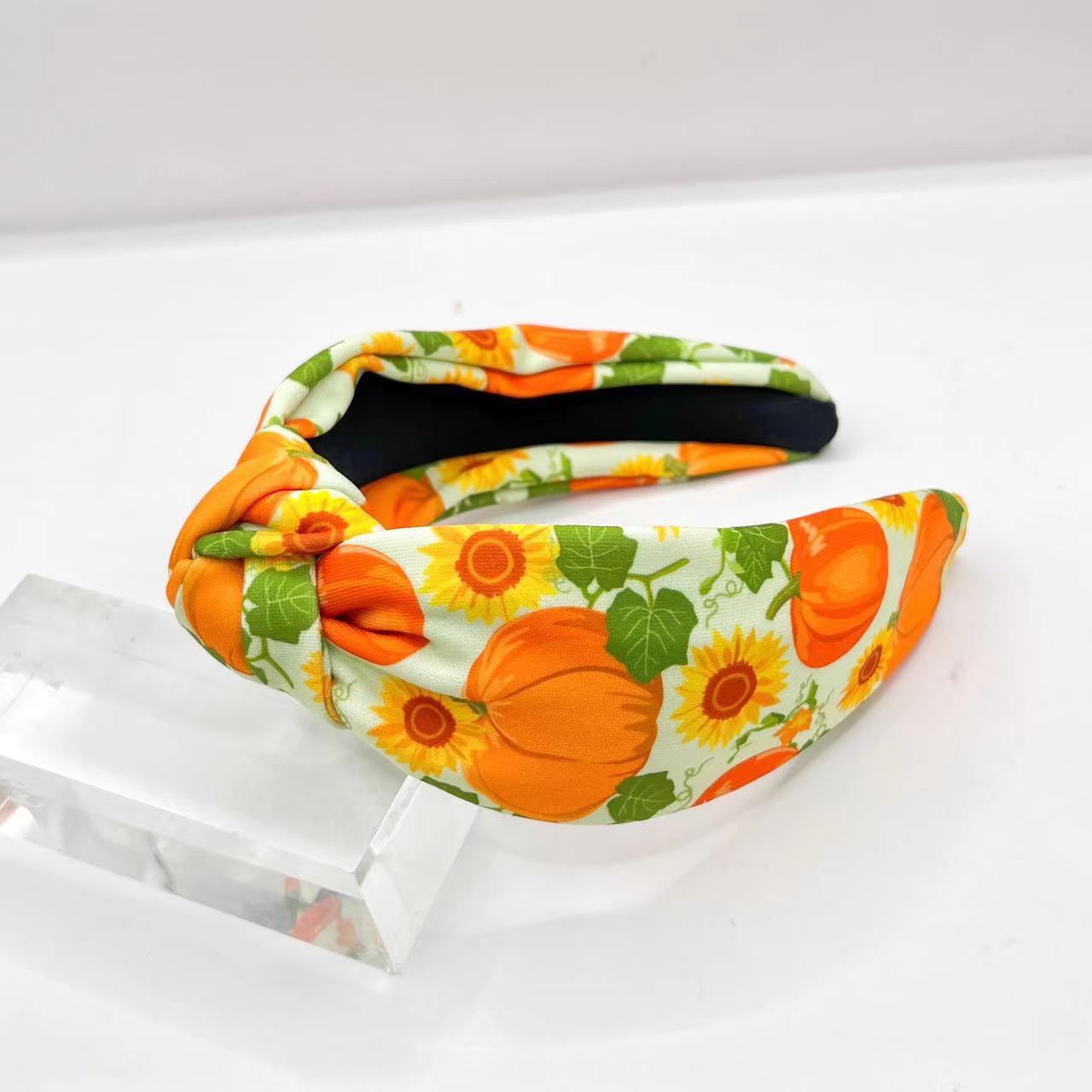 Pumpkin Printed Tied Headband