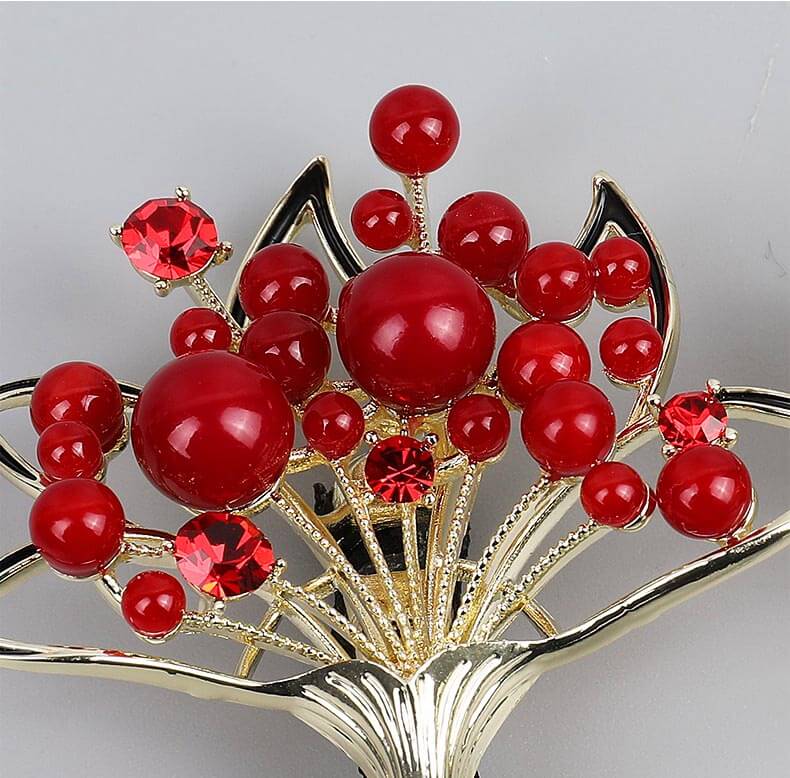 Red Pearl Easy Updo Hairstyle Tool Twist Hair Clips