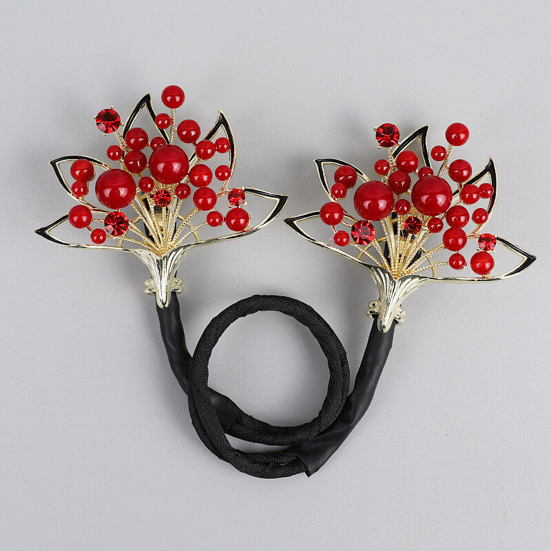 Red Pearl Easy Updo Hairstyle Tool Twist Hair Clips