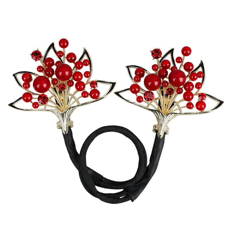 Red Pearl Easy Updo Hairstyle Tool Twist Hair Clips