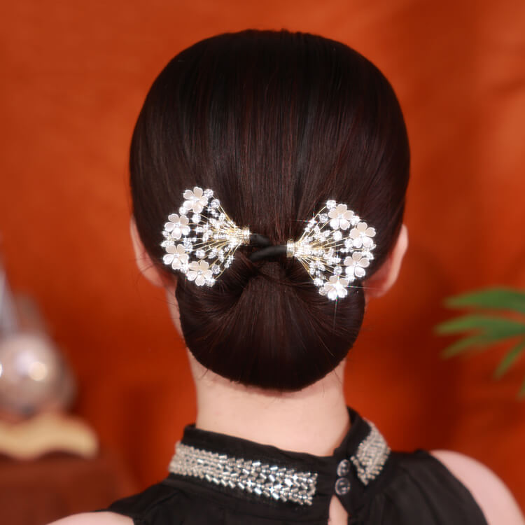 Fresh Flower Updo Hairstyle Bun Tool Twist Hair Clips