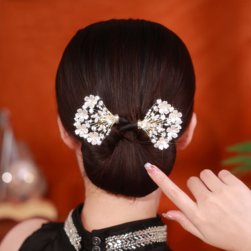 Fresh Flower Updo Hairstyle Bun Tool Twist Hair Clips