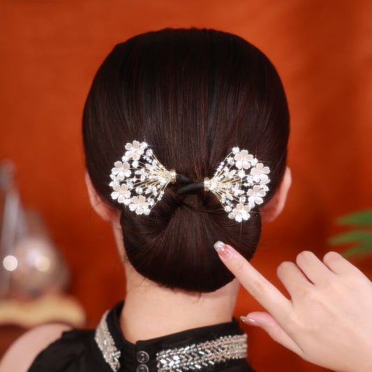 Fresh Flower Updo Hairstyle Bun Tool Twist Hair Clips