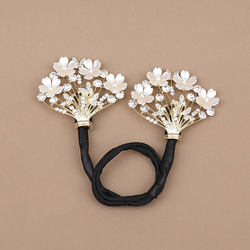Fresh Flower Updo Hairstyle Bun Tool Twist Hair Clips
