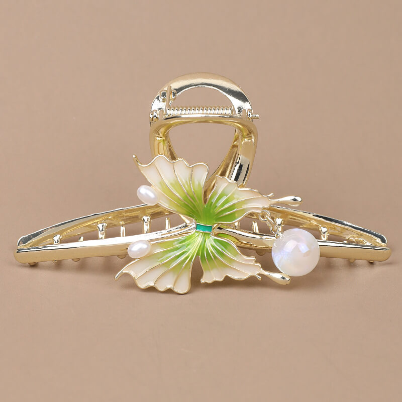 Cute Butterfly Pearl Hair Claw Clips