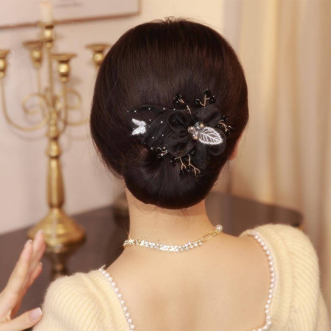 Flower Butterfly Bun Maker Hair Twisted Clips