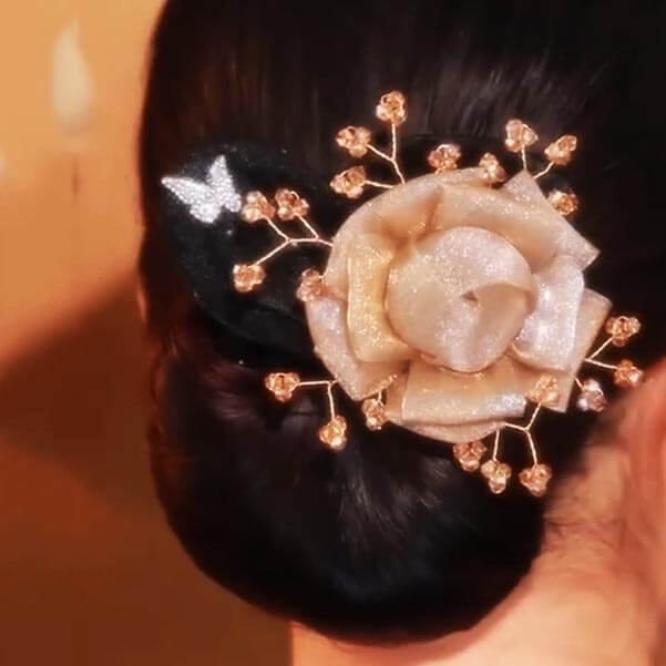 Flower Butterfly Bun Maker Hair Twisted Clips