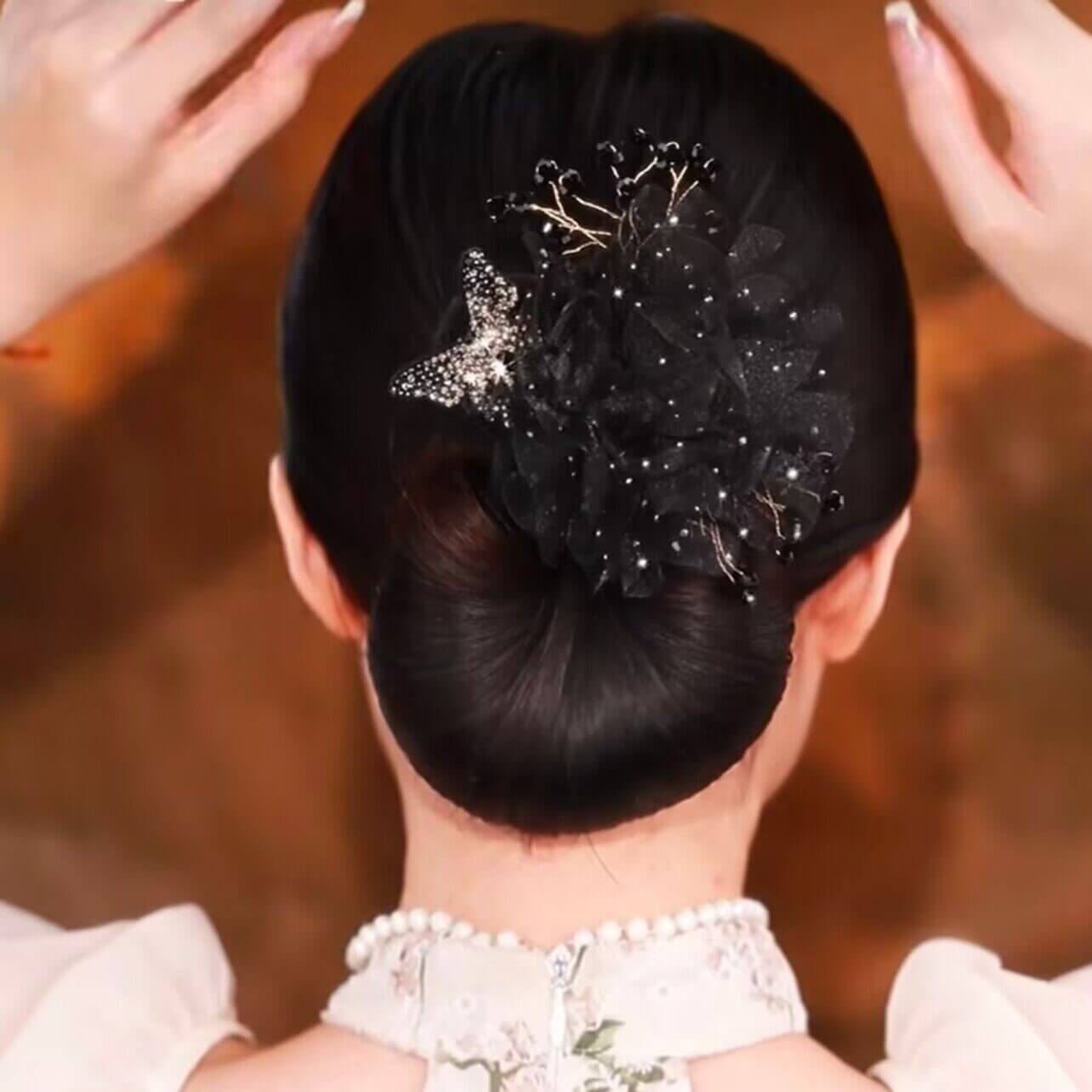 Flower Butterfly Easy Bun Maker Hair Twisted Clips