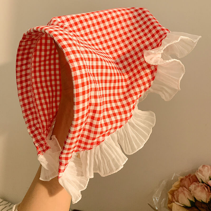 French Triangle Lace headband and headscarf