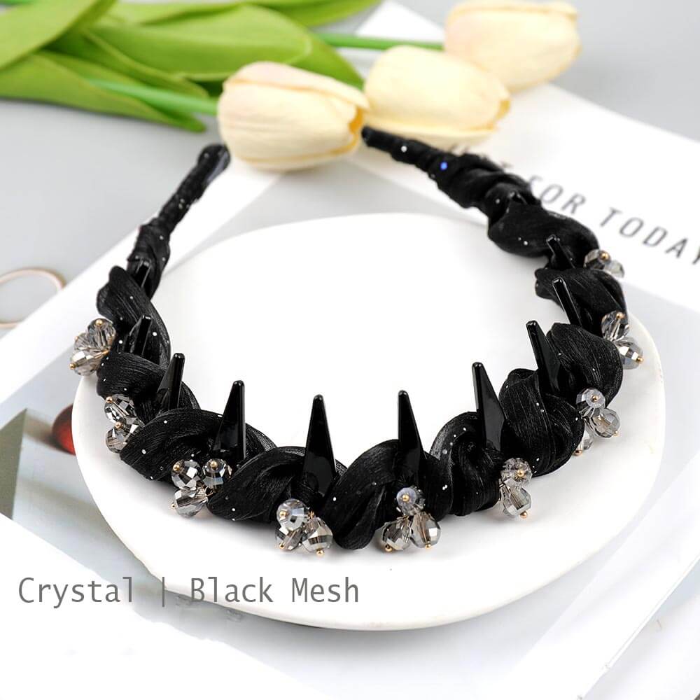 Handmade Organza Crystal Claw Headband