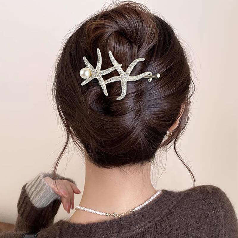 Starfish Pearl Easy Updo Hair Twist Clips