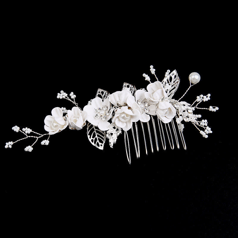 Wedding Bridal Silver Leaves Flower Hair Combs