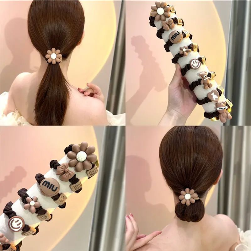 Smile Flower Elastic Hair Bands Scrunchies