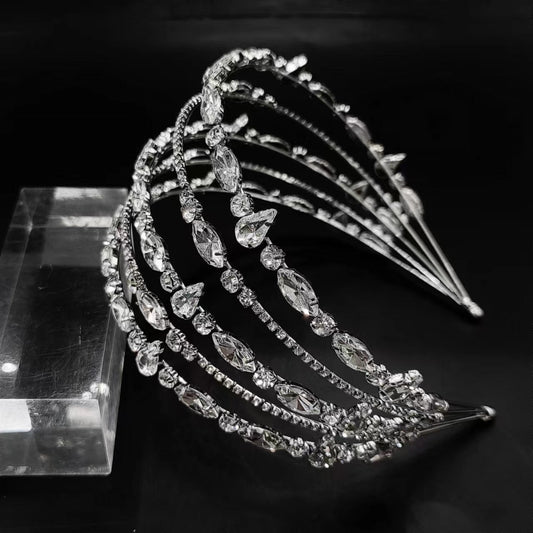 Stunning Multi-layered Crtstal Headband for Bride