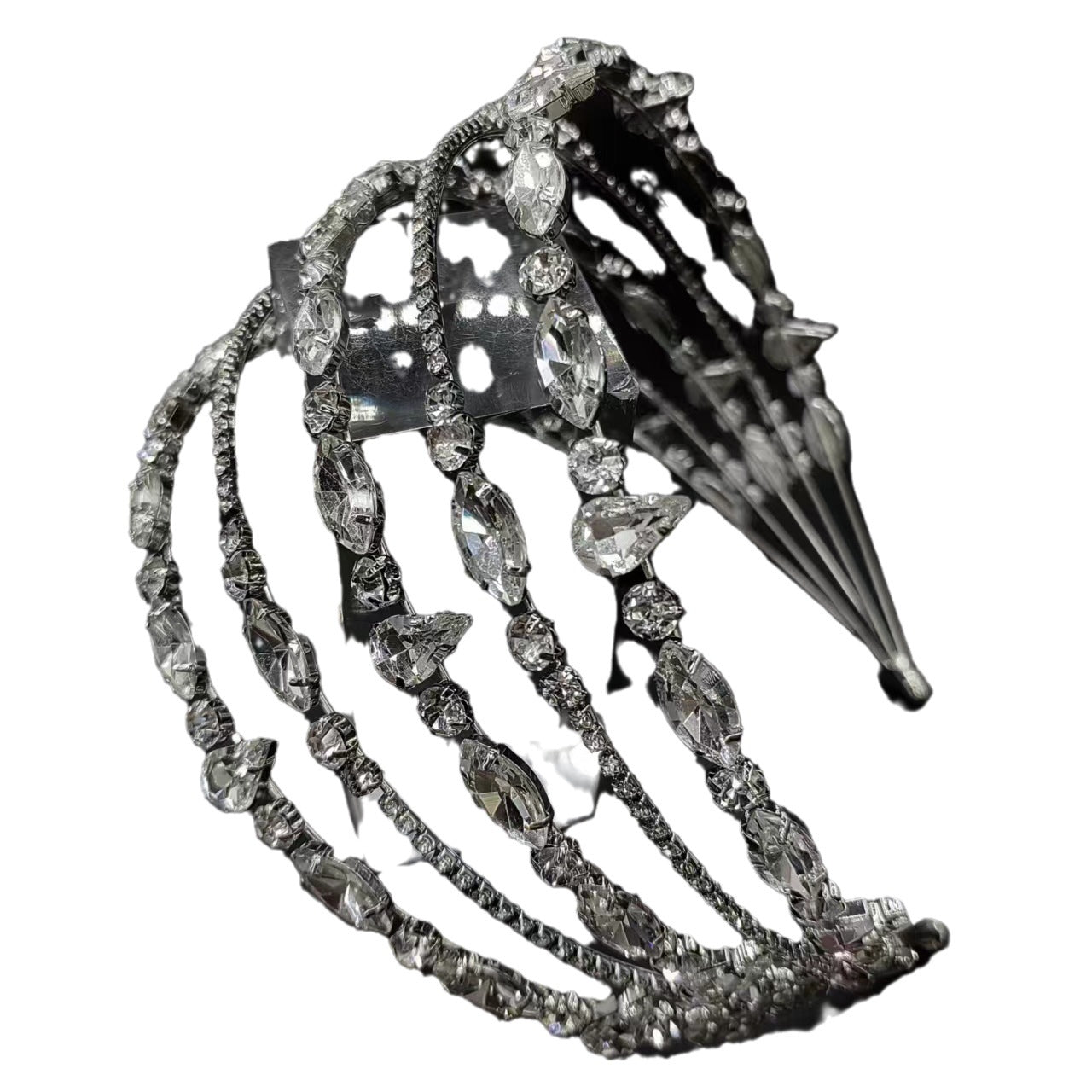 Stunning Multi-layered Crtstal Headband for Bride