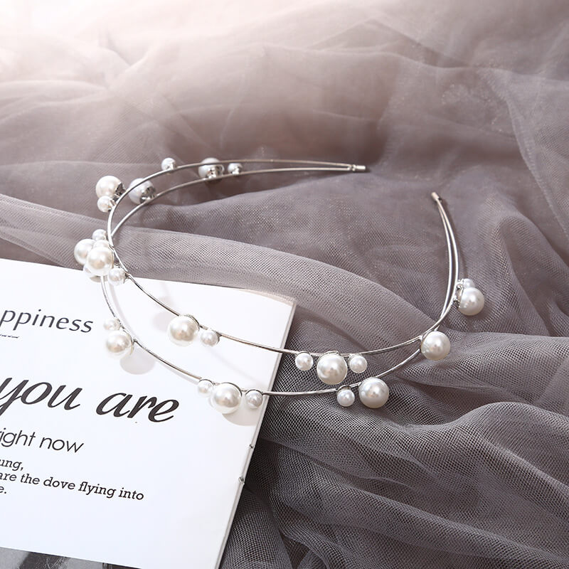 Vintage Handmade Pearls Headband