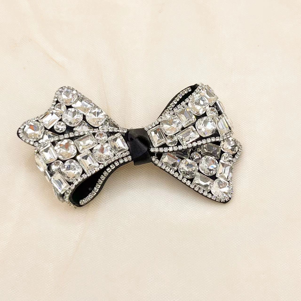 Diamond Bowknot Hair Clip Ponytail Holder Hair Scrunchy