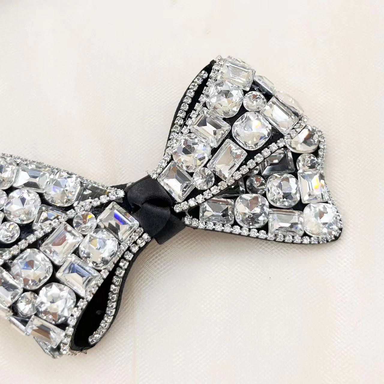 Diamond Bowknot Hair Clip Ponytail Holder Hair Scrunchy